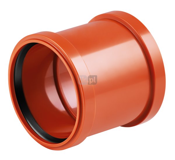 Złączka dwukielichowa MAGNAPLAST KG ERMM, PVC-U (pomarańczowy), DN 110 (ww x ww), do kanalizacji