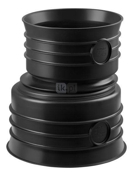 Złącze MAGNAPLAST MAGNACOR MCR redukcja, PP (czarny), DN 600 x DN 500 (ww x wz), do kanalizacji