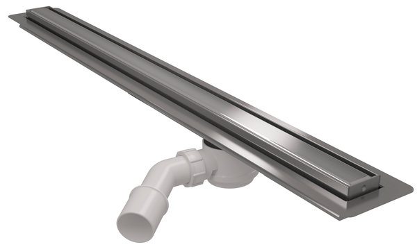 Odpływ liniowy 1000mm OMEGAslim, stal szczotkowana + syfon HC26-58WH-65