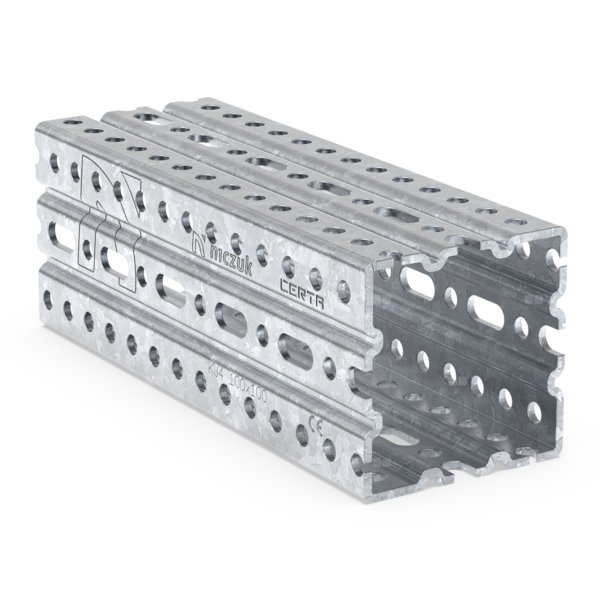 Szyna montażowa NICZUK KJ, dł. 3000 mm, stal nierdzewna (ocynk ogniowy)
