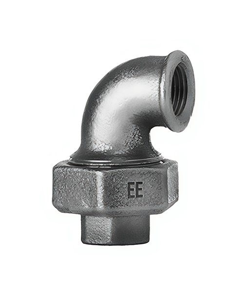 Śrubunek kątowy ODLEWNIA ZAWIERCIE 95oru żeliwo (ocynk) 1 1/4'' (GW), z uszczelką