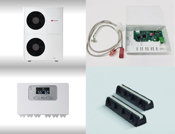 Pompa ciepła powietrzna powietrze-woda monoblok SAUNIER DUVAL GeniaAir HA 10-6 O 9.2 kW 400 V + Moduł sterowania HPIM SD + Moduł kaskadowy VR 32 B (K+)