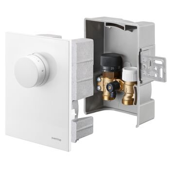 Unibox T-RTL, regulator temperatury pomieszczenia i ogranicznik temperatury powrotu, z termostatem Uni FHU, z maskownicą z tworz