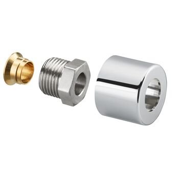 Złączka zaciskowa do rur miedzianych 1/2 x 15 mm, chromowana