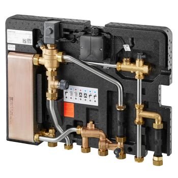 Regudis W-HTE, mieszkaniowy węzeł cieplny ze sterowaniem elektronicznym, 18 l/min, wymiennik lutowany miedzią i powlekany