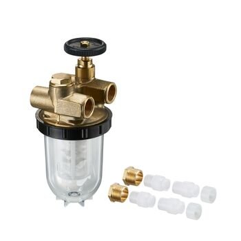 Zestaw Oilpur do systemu 2-rurowego: filtr 2120103 (z wkładem Niro 100-150 µm) i złączki zaciskowe Ofix-Oil 2127500 (8/10/12 mm)
