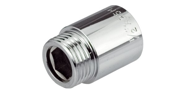 Przedłużka PERFEXIM 502, mosiądz (chrom), 1/2'' (GW x GZ), 30 mm, PN16 bar