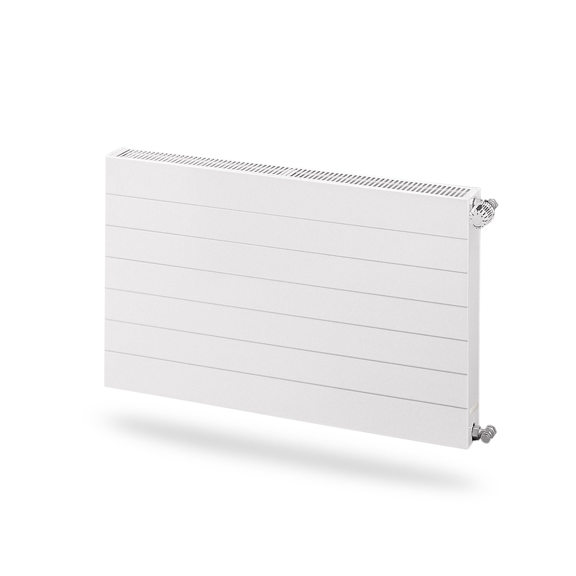Grzejnik płytowy typ 21S PURMO Ramo Compact RC wym. 300 x 1000 mm, kolor biały, moc 732 W, front Płaski profilowany