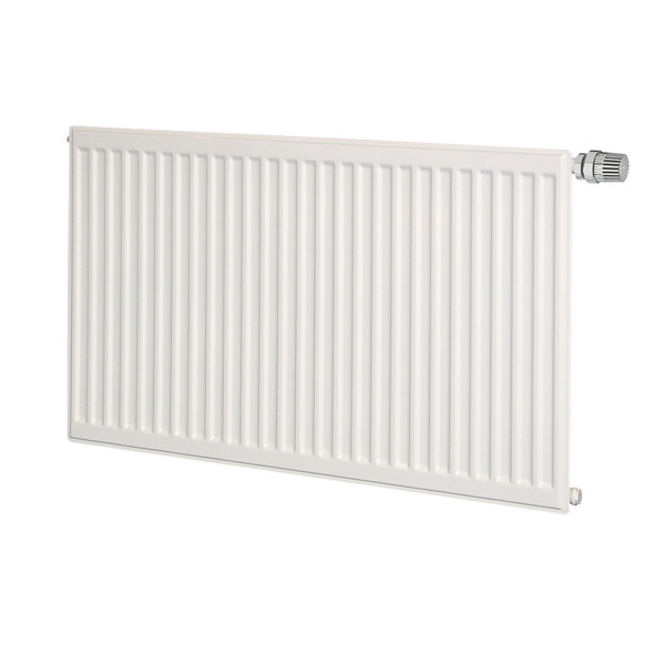 Grzejnik płytowy typ 10 higieniczny PURMO Ventil Hygiene HV wym. 300 x 400 mm, kolor biały, moc 139 W, front Profilowany