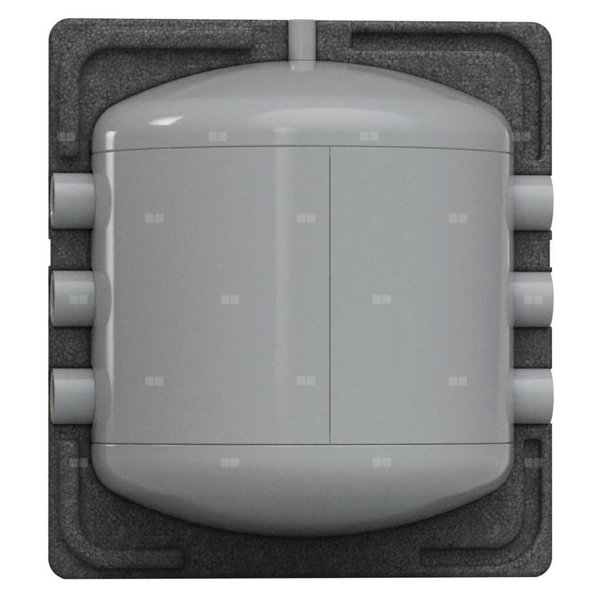 Zasobnik buforowy Reflex Storatherm Heat Mini H 50 do instalacji grzewczych, kolor szary, 4 bar, z przyłączami poziomymi