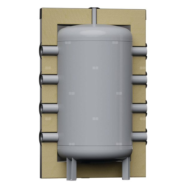 Zasobnik buforowy Reflex Storatherm Heat Mini H 150 do instalacji grzewczych, kolor srebrny, 3 bar, z przyłączami poziomymi