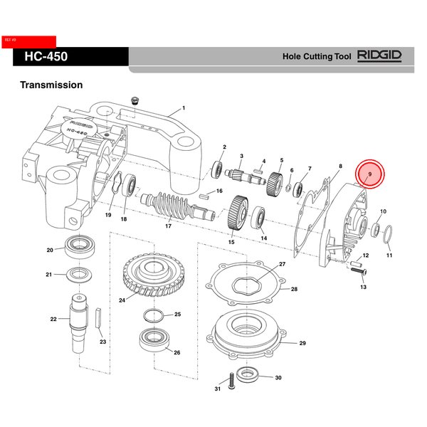 Adapter, silnik hc450 t2