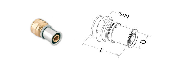 Mufa przejściowa 50 mm x 1 1/2"GW