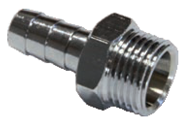 Złącze dwójnik proste RUMET wężyk Mosiądz niklowany 1/4'' x 12 mm (GZ)