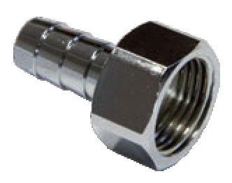 Złącze dwójnik proste RUMET wężyk Mosiądz niklowany 1/4'' x 6 mm (GW)