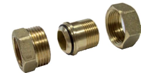 Śrubunek RUMET o-ring mosiądz 1 1/2'' x 1 1/2'' (GW x GZ)