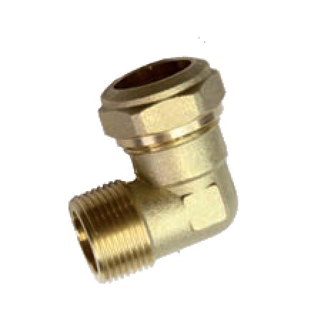 Złącze dwójnik 90° RUMET Mosiądz 18 mm x 3/4'' (GZ)