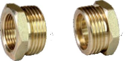 Przedłużka redukcja RUMET mosiądz 1'' x M28x1,5 (GZ x GW), 21 mm