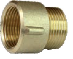 Przedłużka redukcja RUMET mosiądz 1/2'' x 3/8'' (GW x GZ), 27 mm