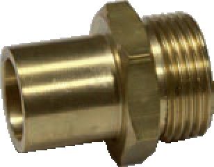 Nypel lut RUMET Mosiądz 1'' x 22 mm (GZ)