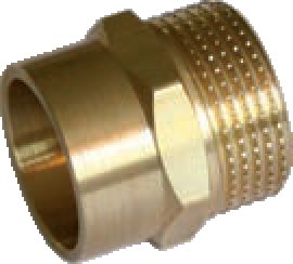 Nypel lut RUMET Mosiądz 1/2'' x 15 mm (GZ)