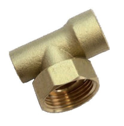 Złącze trójnik RUMET Mosiądz 1" x 1/2'' x 3/8'' (GW x GW x GW)