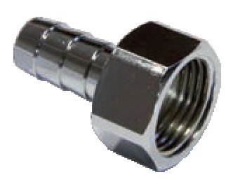 Złącze dwójnik proste RUMET wężyk Mosiądz niklowany 1/8'' x 6 mm (GW)
