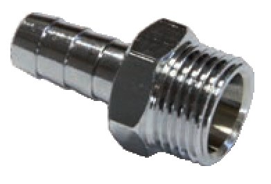 Złącze dwójnik proste RUMET wężyk Mosiądz niklowany 1/8'' x 6 mm (GZ)