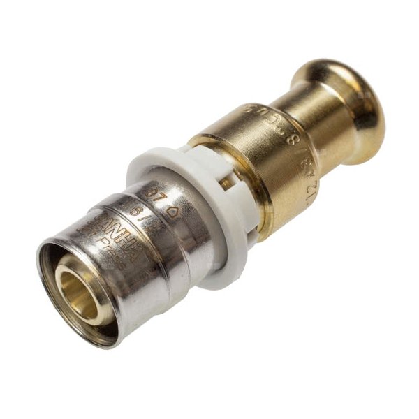 Mufa SANHA 3fit Press pb-free trzyczęściowy, brąz, 16 mm x 18 mm (zw x zw)