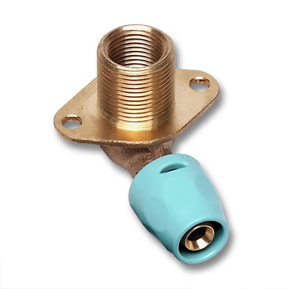 Kolano 90' SANHA 3fit Push Dwuczęściowy, Cu, 16 mm x 1/2'' (zw x GZ), (głębokość: 18 mm)