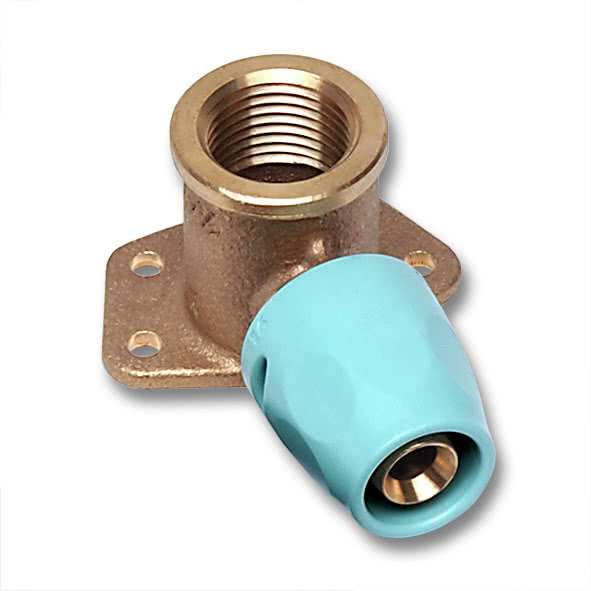 Kolano 90' SANHA 3fit Push Dwuczęściowy, Cu, 14 mm x 1/2'' (ww x GW)