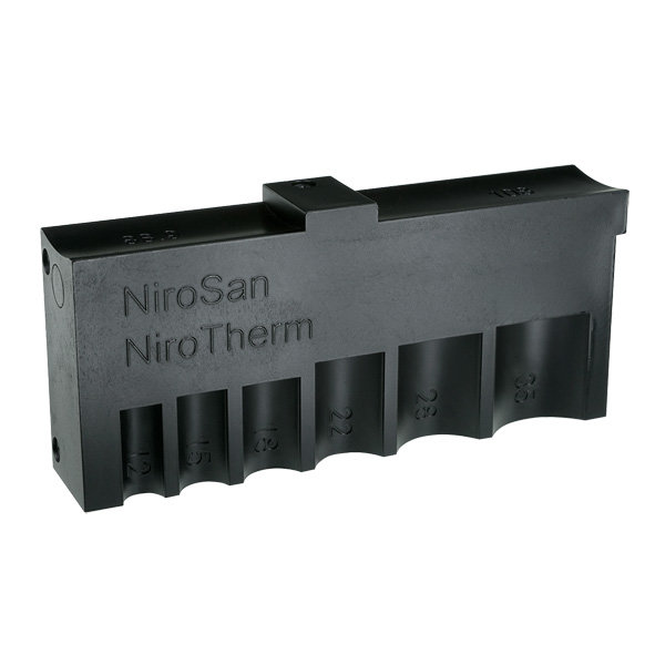 Uniwersalny szablon do oznakowania rur NiroSan® i Niro-Therm z uchwytem na marker 15-108
