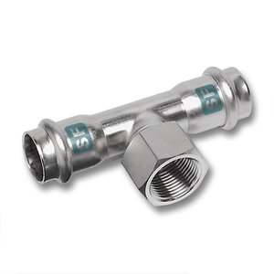 NiroSan®-Press SF Trójnik PxGWxP 15x1/2x15