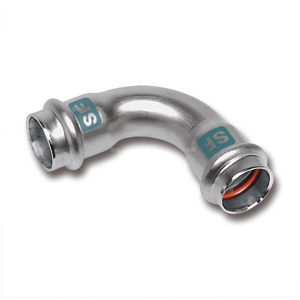 Łuk 90' SANHA NiroSan SF, stal nierdzewna, 108 mm (zw x zw)