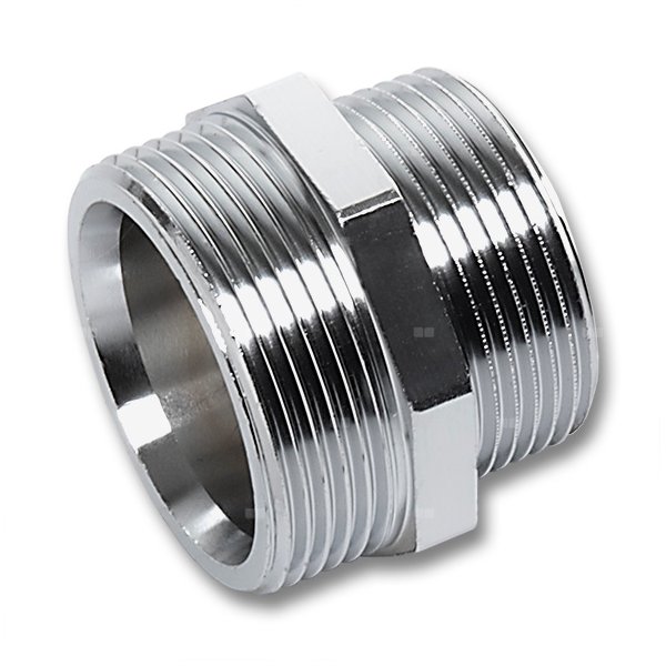 Nypel SANHA 531 redukcja, mosiądz (chromowanie) (chrom), 1'' x 3/4'' (GZ)