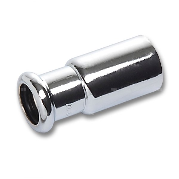 Nypel SANHA Press redukcja, miedź (chromowanie) (chrom), 28 mm x 15 mm (zz x zw)