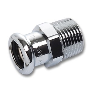 SANHA®-Press Chrom Nypel przejściowy PxGZ 28x3/4