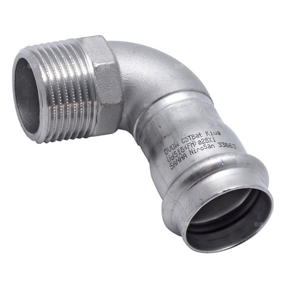 Kolano 90' SANHA NiroTherm Press, stal nierdzewna, 15 mm x 1/2'' (zw x GZ)