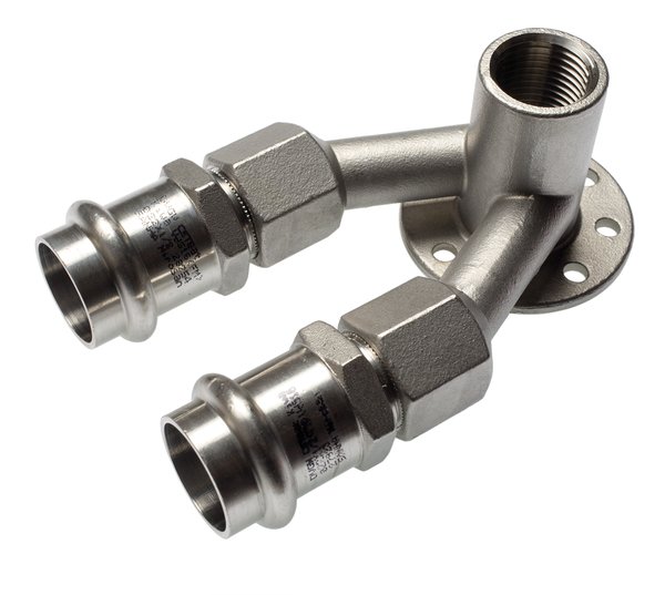 Uchwyt montażowy ścienny SANHA NiroSan ZW x gzw x zw 15 mm x 1/2''-35 mm x 15 mm