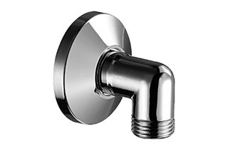 Kolanko przyłączeniowe ścienne standardowe długa rozeta, ASAG, 1/2" chrom