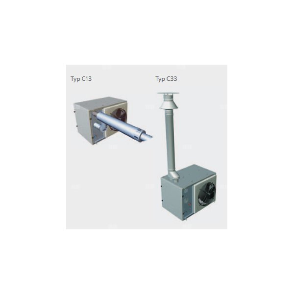 System kominowy TYP C13 poziomy współosiowy 80/80/125