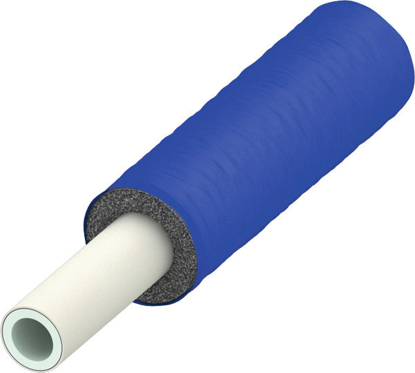 Rura PE-Xc/AL/PE-RT II TECE flex 16 mm x 2.75 mm kolor biały izolacja: PE 6 mm, izolacja kolor niebieski - kręgi 75 m wielowarstwowa gładka