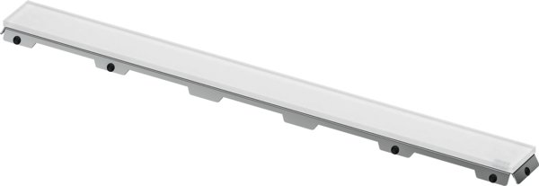 Ruszt prosty 1200 mm do odpływu prysznicowego szkło białe satynowe TECE drainline