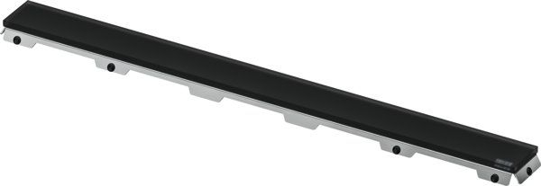 Ruszt prosty 1200 mm do odpływu prysznicowego szkło czarne satynowe TECE drainline