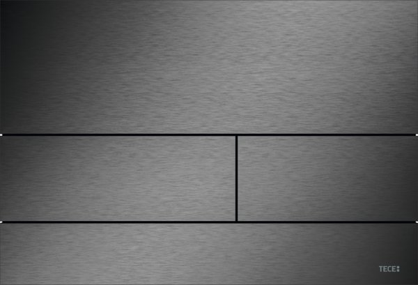 Przycisk spłukujący do stelaża (Mechaniczny) TECE square metal, kolor czarny / chrom szczotkowany "anti-fingerprint"