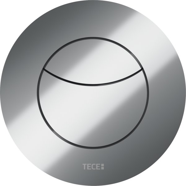 TECEflushpoint - Zestaw przyłączeniowy, (spłukiwanie dwoma ilościami wody), obudowa okrągła, tworzywo chrom połysk