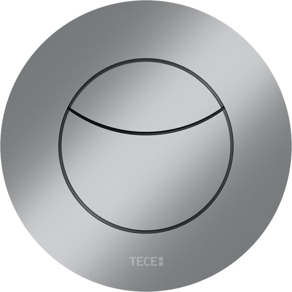 TECEflushpoint - Zestaw przyłączeniowy, (spłukiwanie dwoma ilościami wody), obudowa okrągła, tworzywo chrom matowy