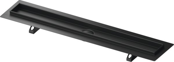TECE drainline - rynna odpływowa prosta z kołnierzem i taśmą uszczelniająca Seal System 900 mm czarna matowa