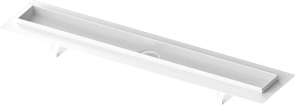 TECE drainline - rynna odpływowa prosta z kołnierzem i taśmą uszczelniająca Seal System 900 mm, biała matowa