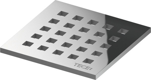 Ruszt ozdobny quadratum 100 x 100 mm do odpływu prysznicowego ze stali nierdzewnej TECE drainpoint S